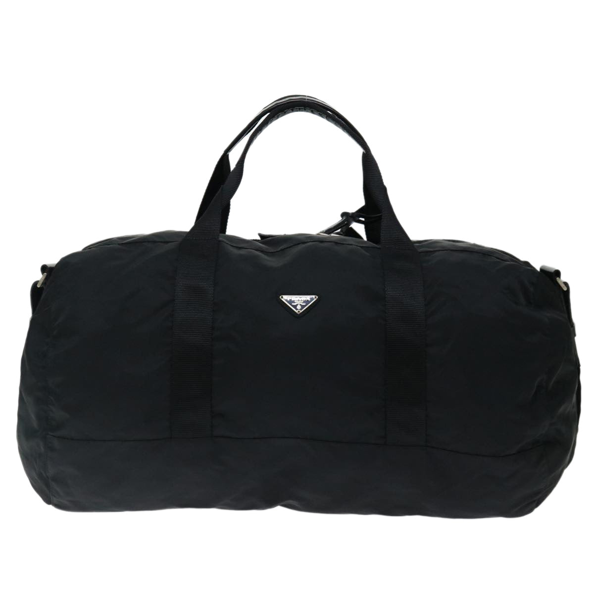 PRADA Boston Bag Nylon 2way Black th4686