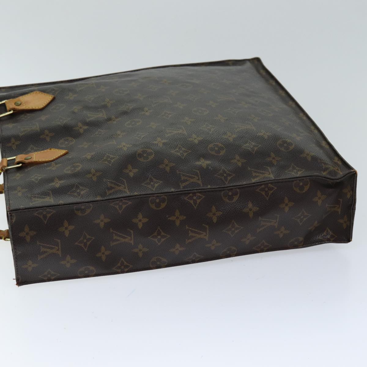 LOUIS VUITTON Monogram Sac Plat Hand Bag M51140 LV th4922