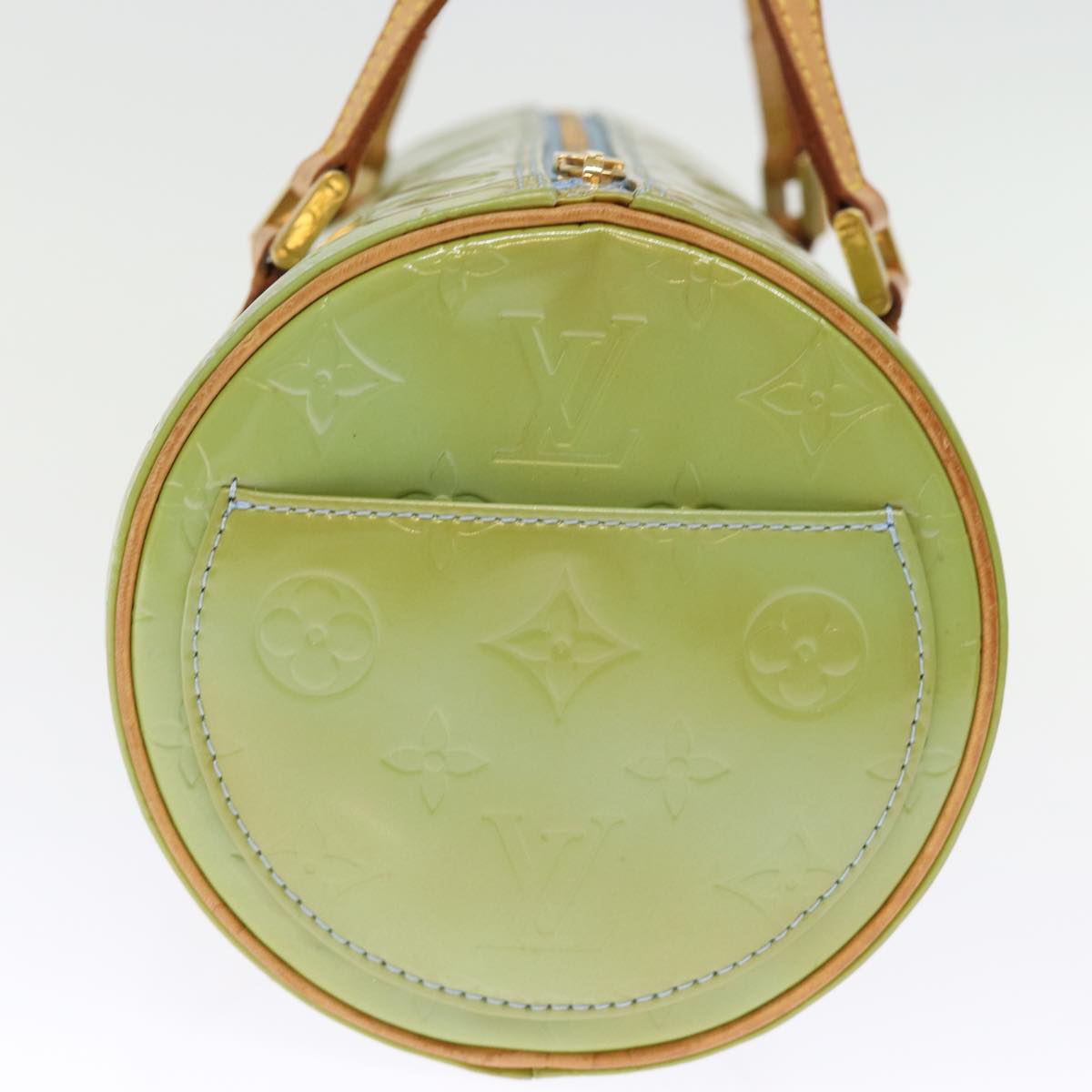 LOUIS VUITTON Monogram Vernis Bedford Hand Bag Baby Blue M91007 LV th4938