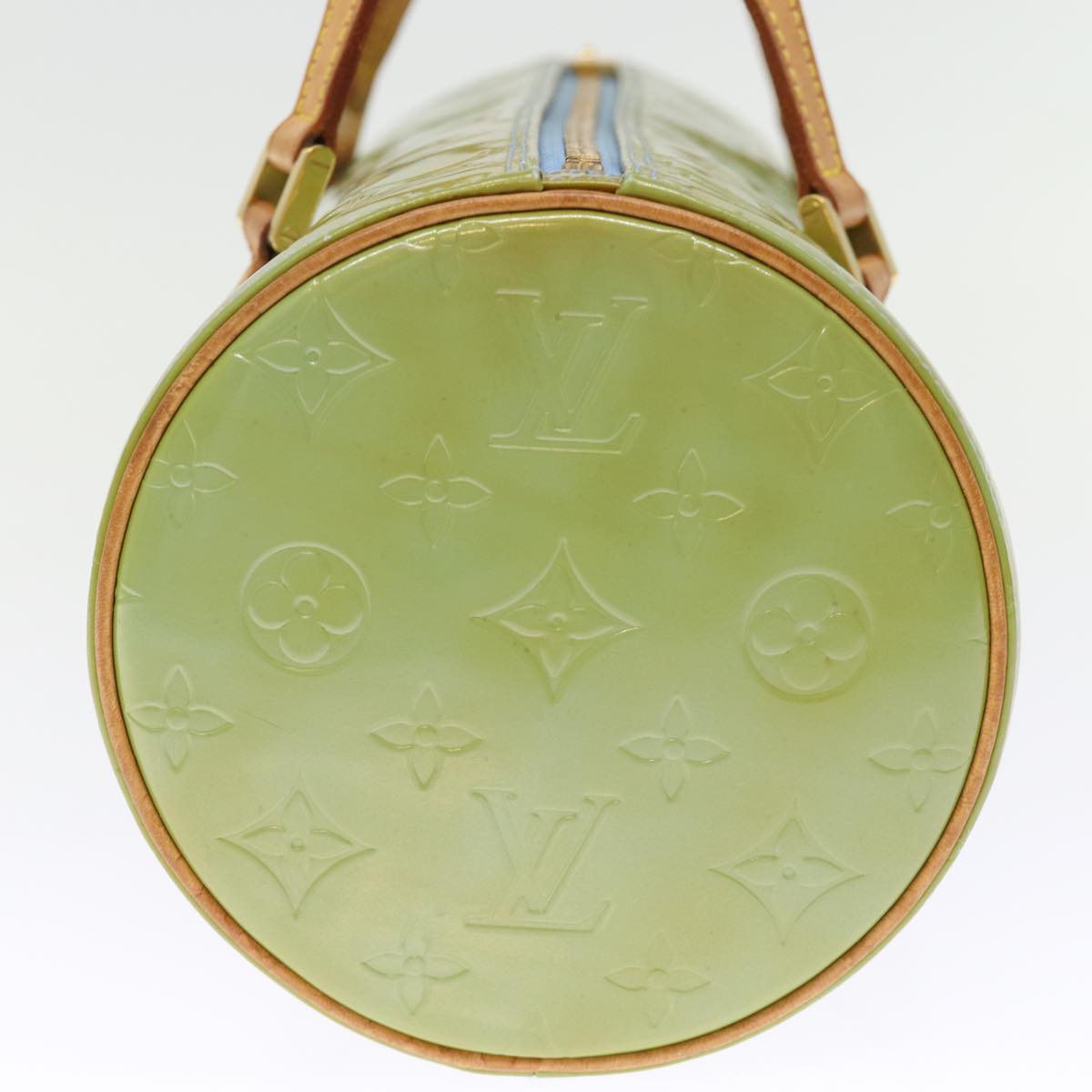 LOUIS VUITTON Monogram Vernis Bedford Hand Bag Baby Blue M91007 LV th4938