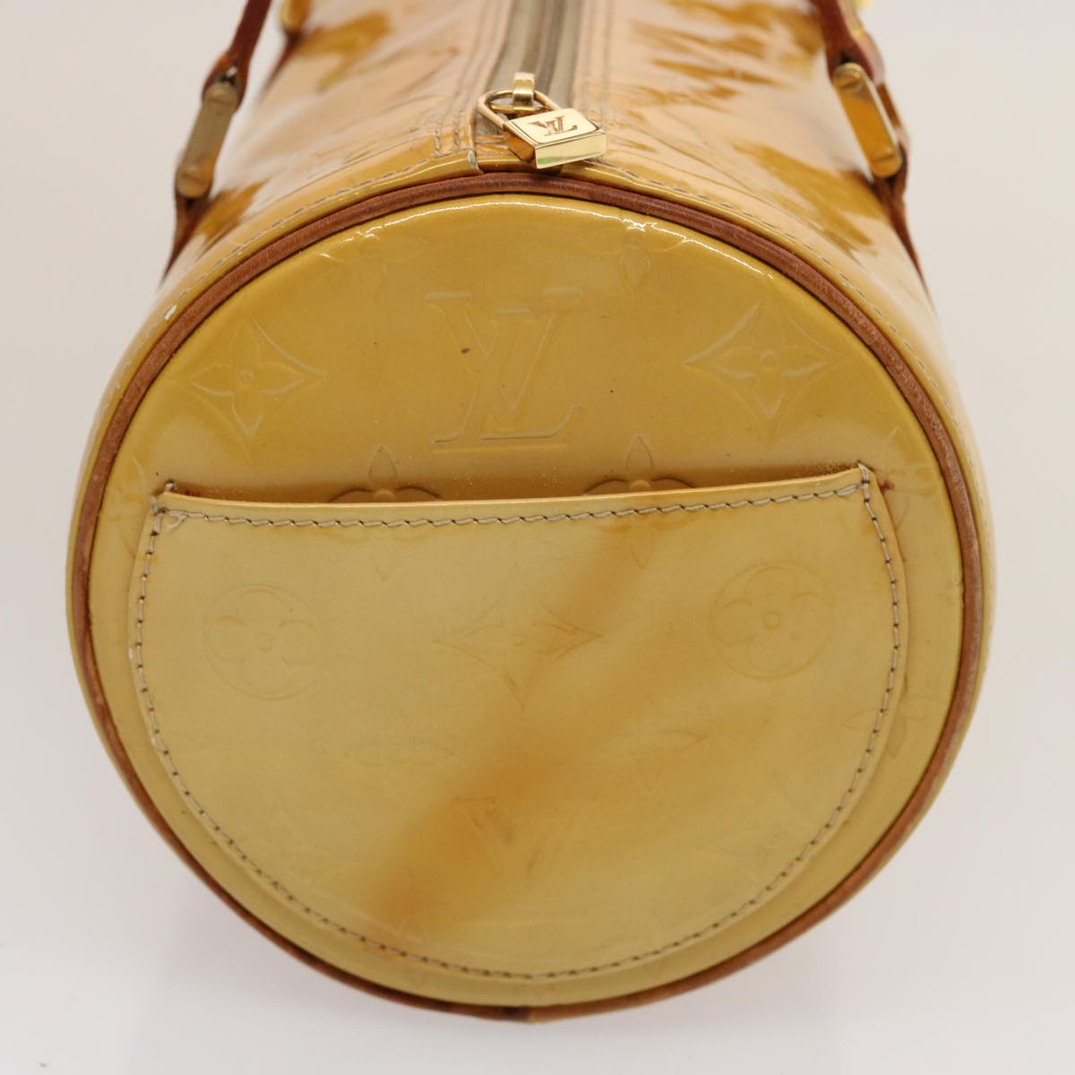 LOUIS VUITTON Monogram Vernis Bedford Hand Bag Beige M91006 LV th4940