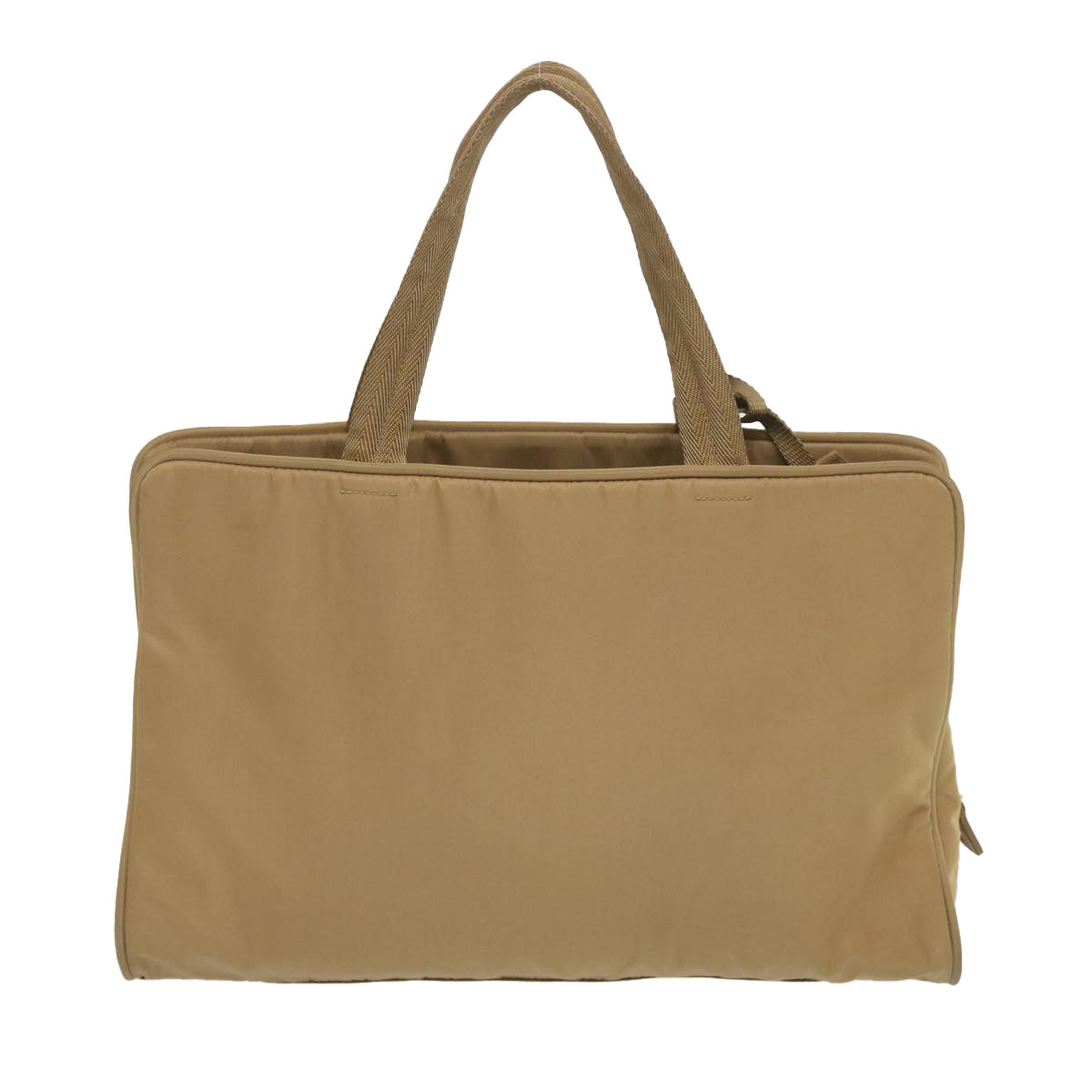 PRADA Hand Bag Nylon Beige ti1597