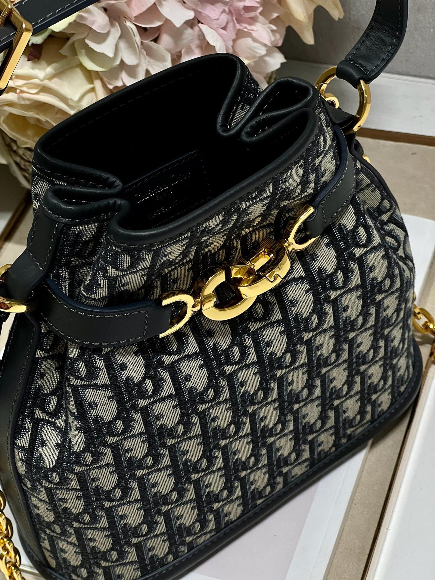 DIOR CEST 24CM BLUE OBLIQUE EMBROIDERY