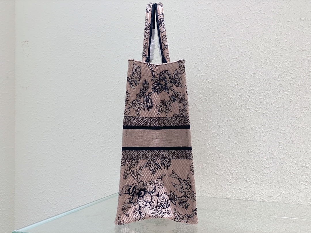DIOR Large Book Tote 42cm Jardin Botanique Pink
