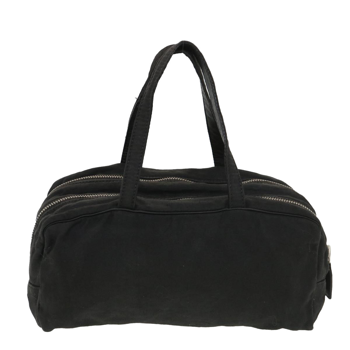 FENDI Hand Bag Canvas Black yb063