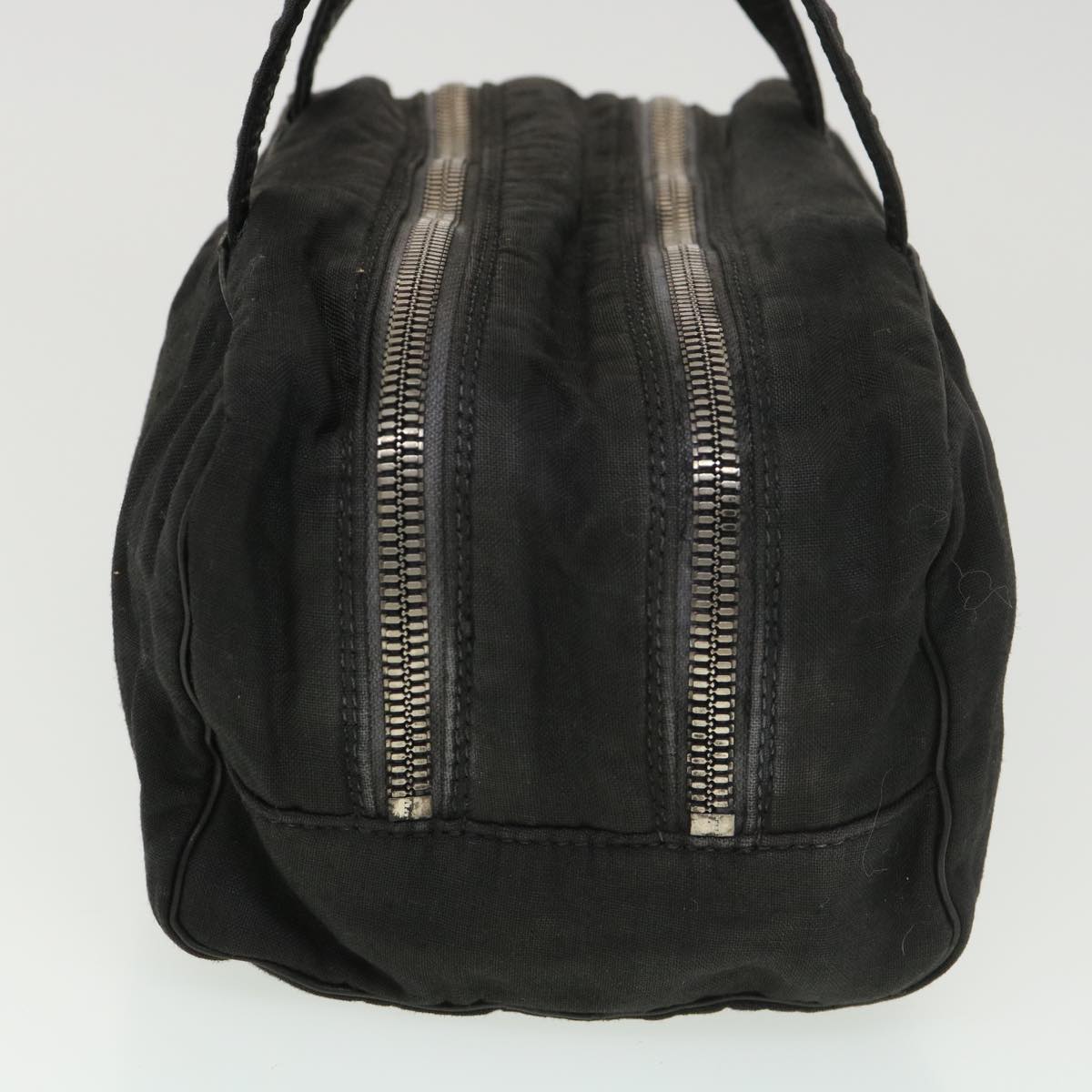 FENDI Hand Bag Canvas Black yb063