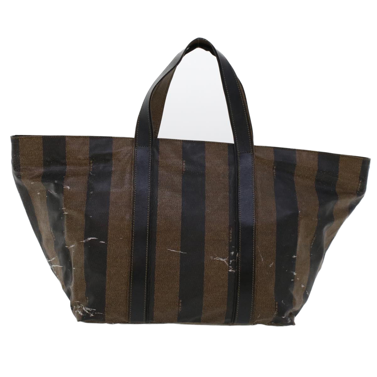 FENDI Pecan Canvas Pouch Hand Bag 3Set Black Brown yb206