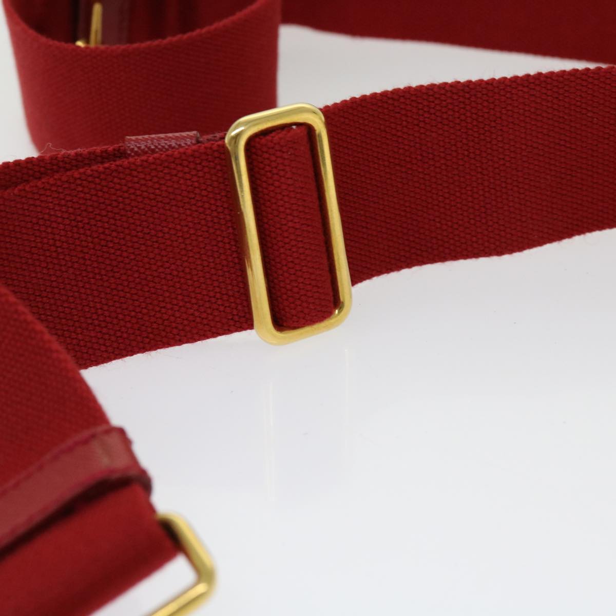 PRADA Adjustable Shoulder Strap Canvas 23.6""-39.4"" Red yb462