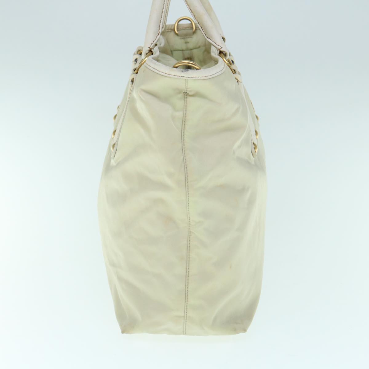 PRADA Hand Bag Nylon 2way Beige yb469