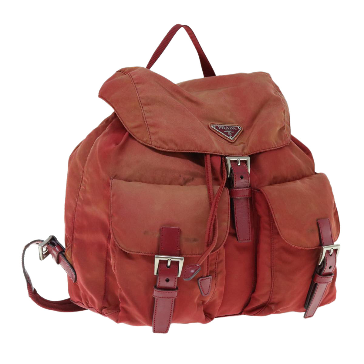 PRADA Backpack Nylon Red yb470