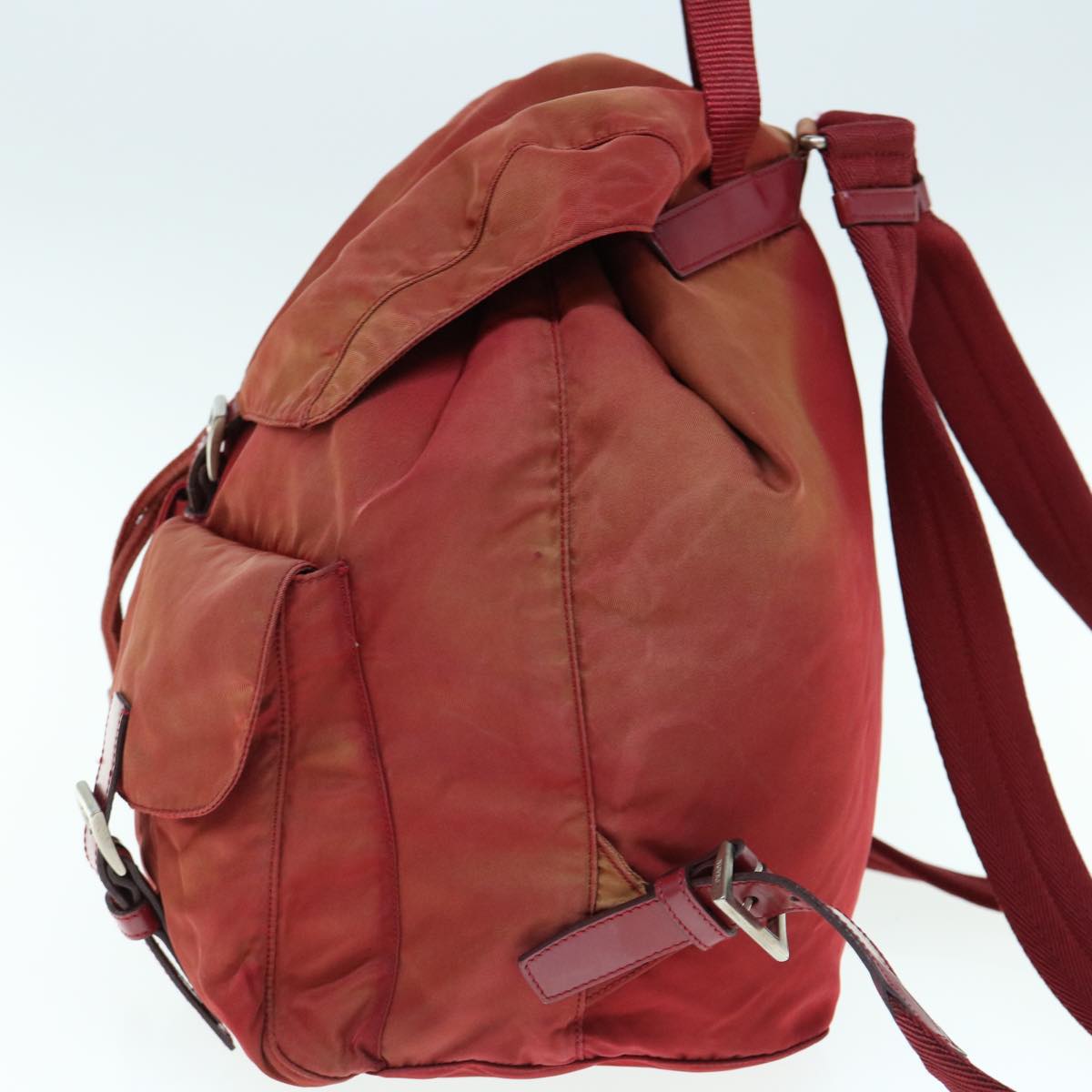 PRADA Backpack Nylon Red yb470
