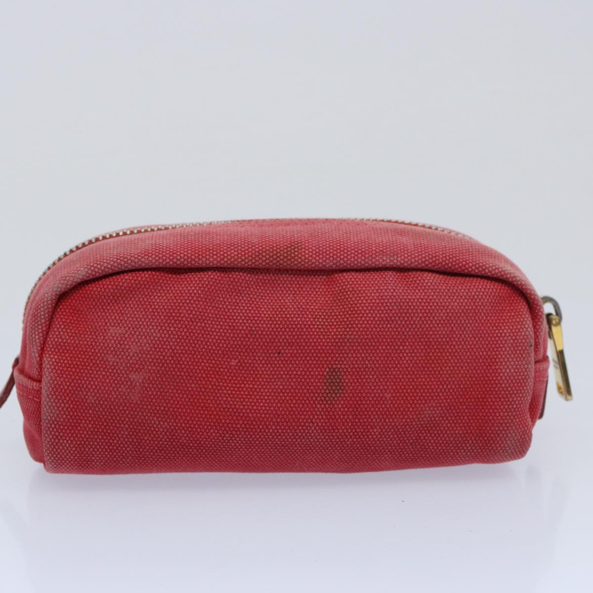 PRADA Wallet Pouch Canvas Leather 2Set Red Pink yb473