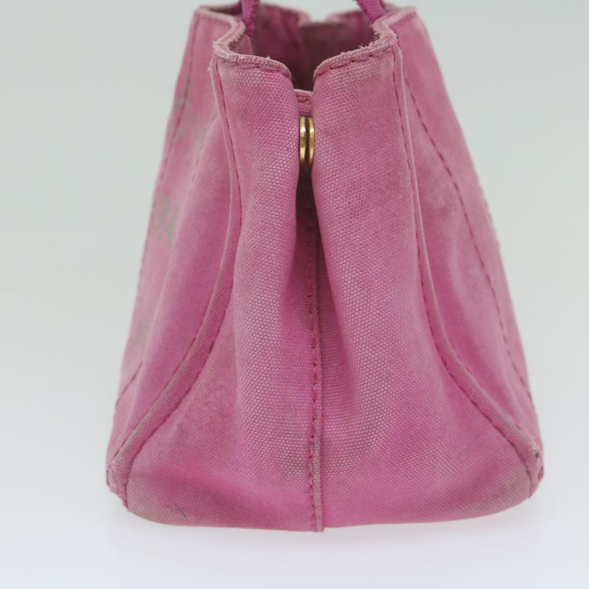 PRADA Canapa PM Hand Bag Canvas Pink yb475