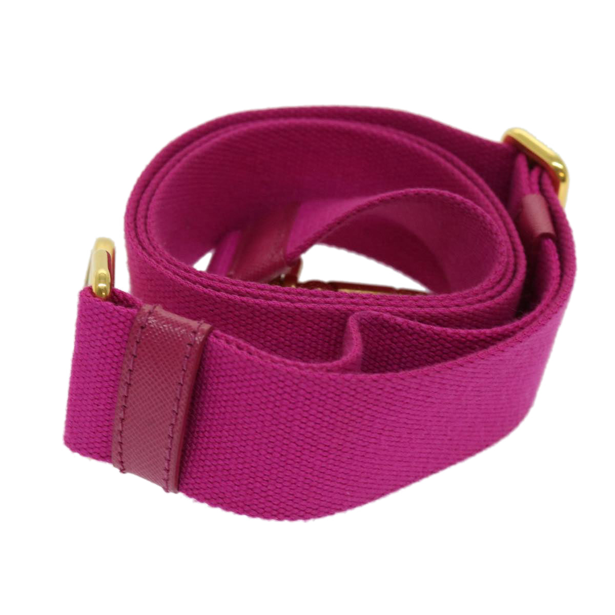 PRADA Adjustable Shoulder Strap Canvas 23.6""-39.4"" Pink yb476