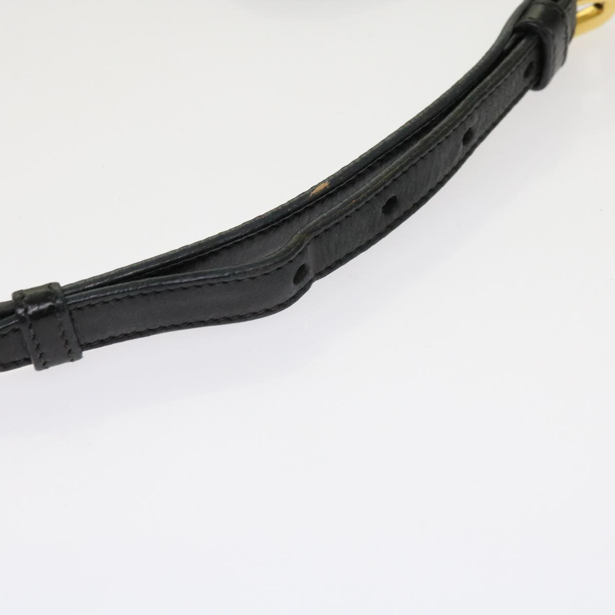 PRADA Adjustable Shoulder Strap Leather 33.9""-38.2"" Black yb479