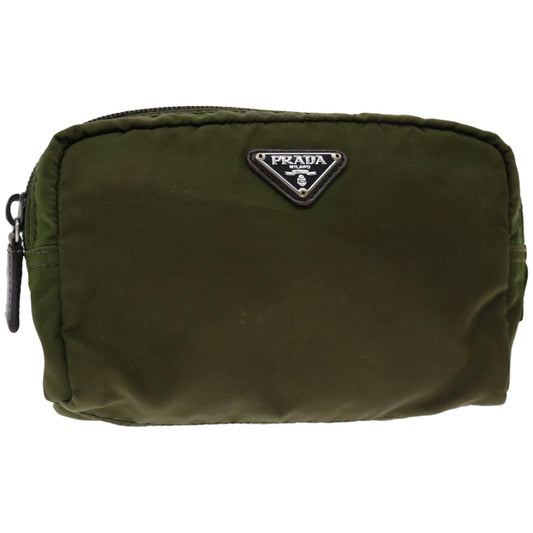 PRADA Pouch Nylon Khaki  yb522