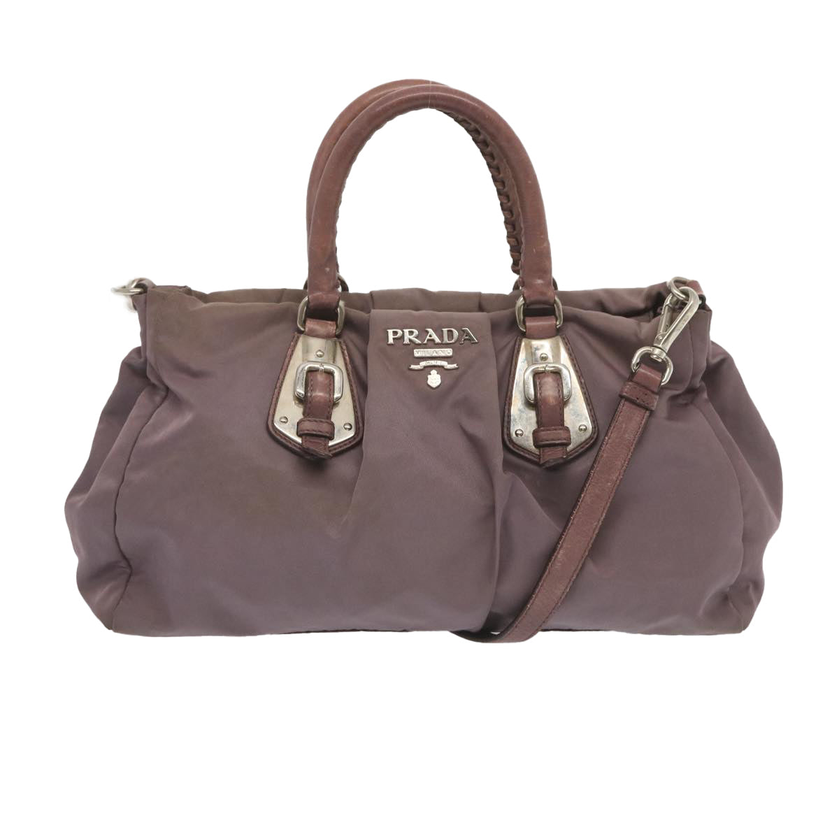 PRADA Hand Bag Nylon 2way Purple  yb533
