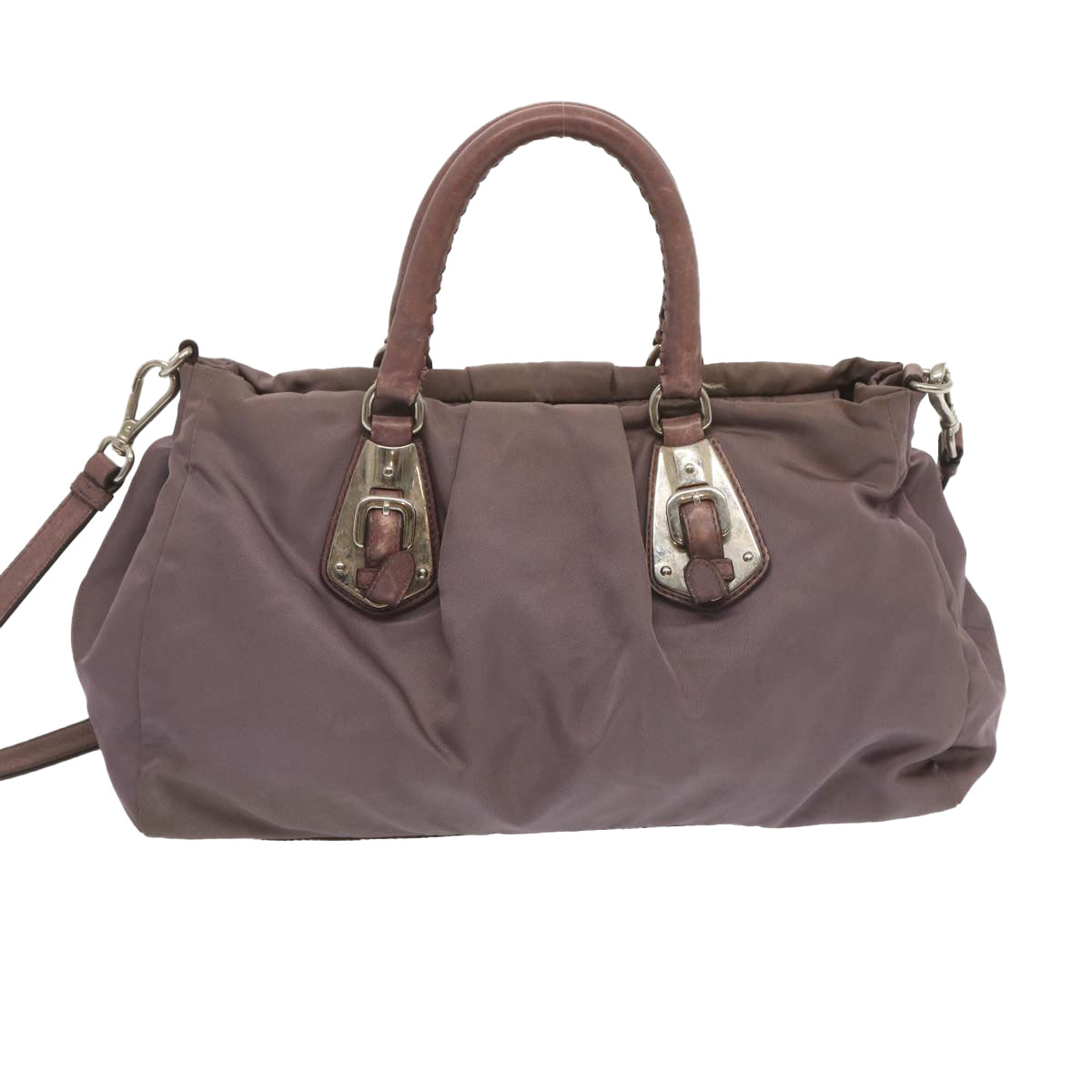 PRADA Hand Bag Nylon 2way Purple  yb533