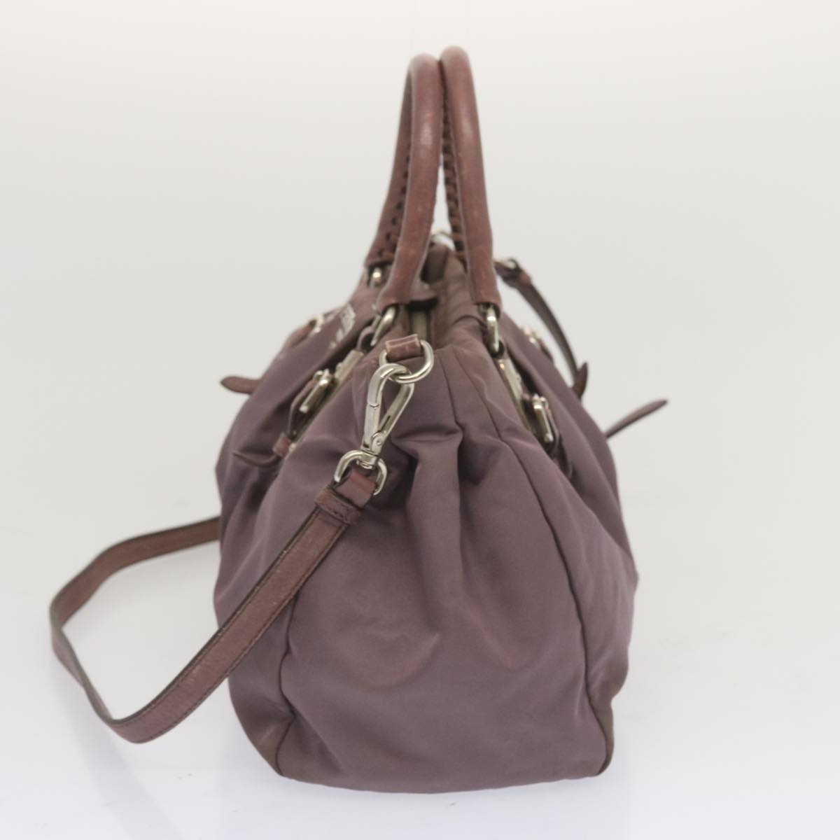 PRADA Hand Bag Nylon 2way Purple  yb533