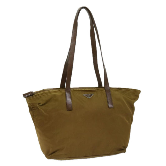 PRADA Tote Bag Nylon Brown  yb535