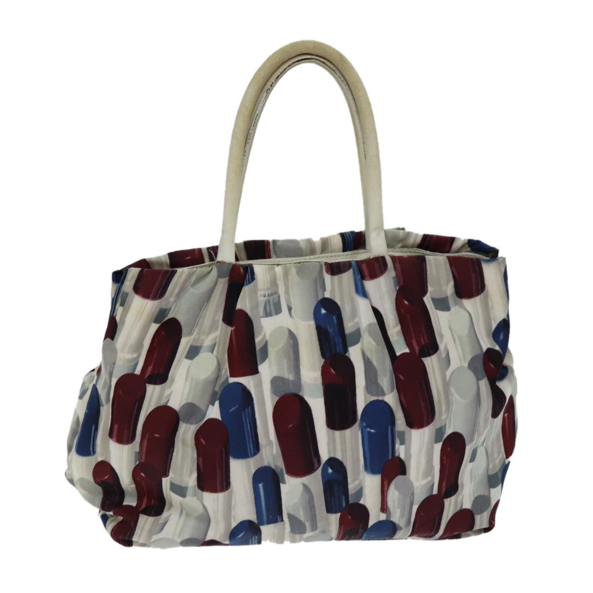 PRADA Lip Pattern Hand Bag Nylon Multicolor yb569