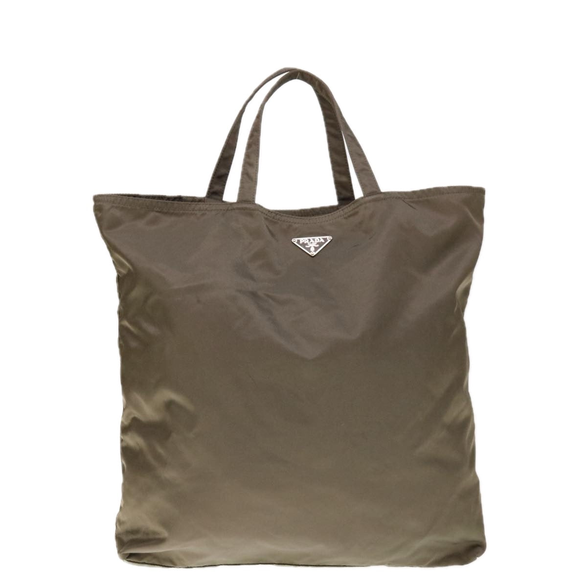 PRADA Tote Bag Nylon Khaki yk10377