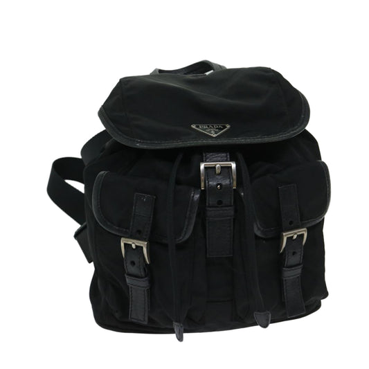 PRADA Backpack Nylon Black  yk10964