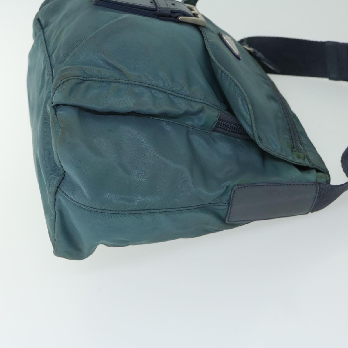 PRADA Shoulder Bag Nylon Blue  yk11014