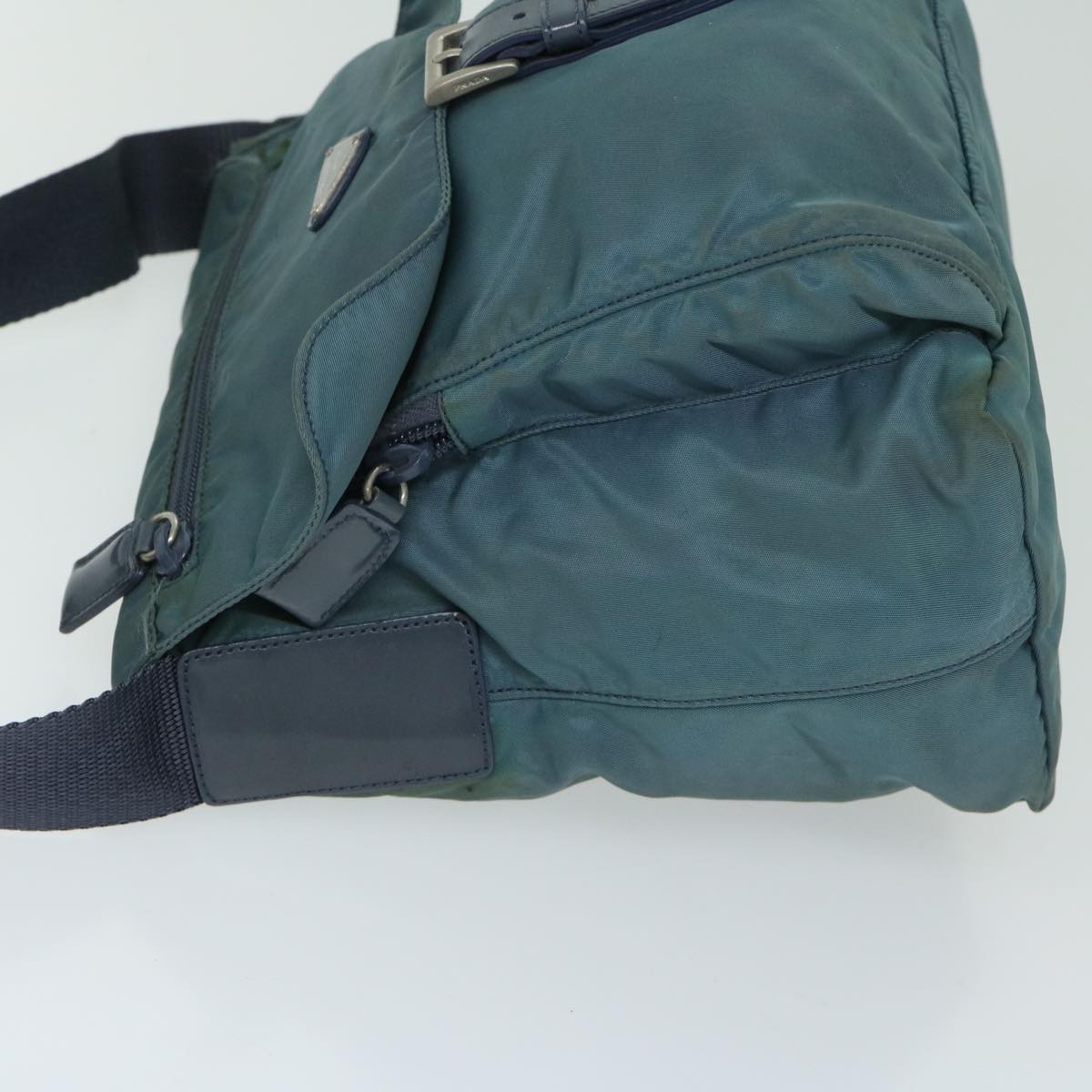 PRADA Shoulder Bag Nylon Blue  yk11014
