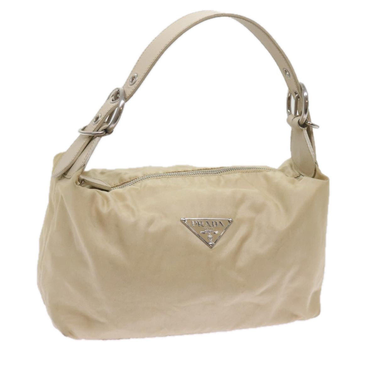 PRADA Shoulder Bag Nylon Beige  yk11096