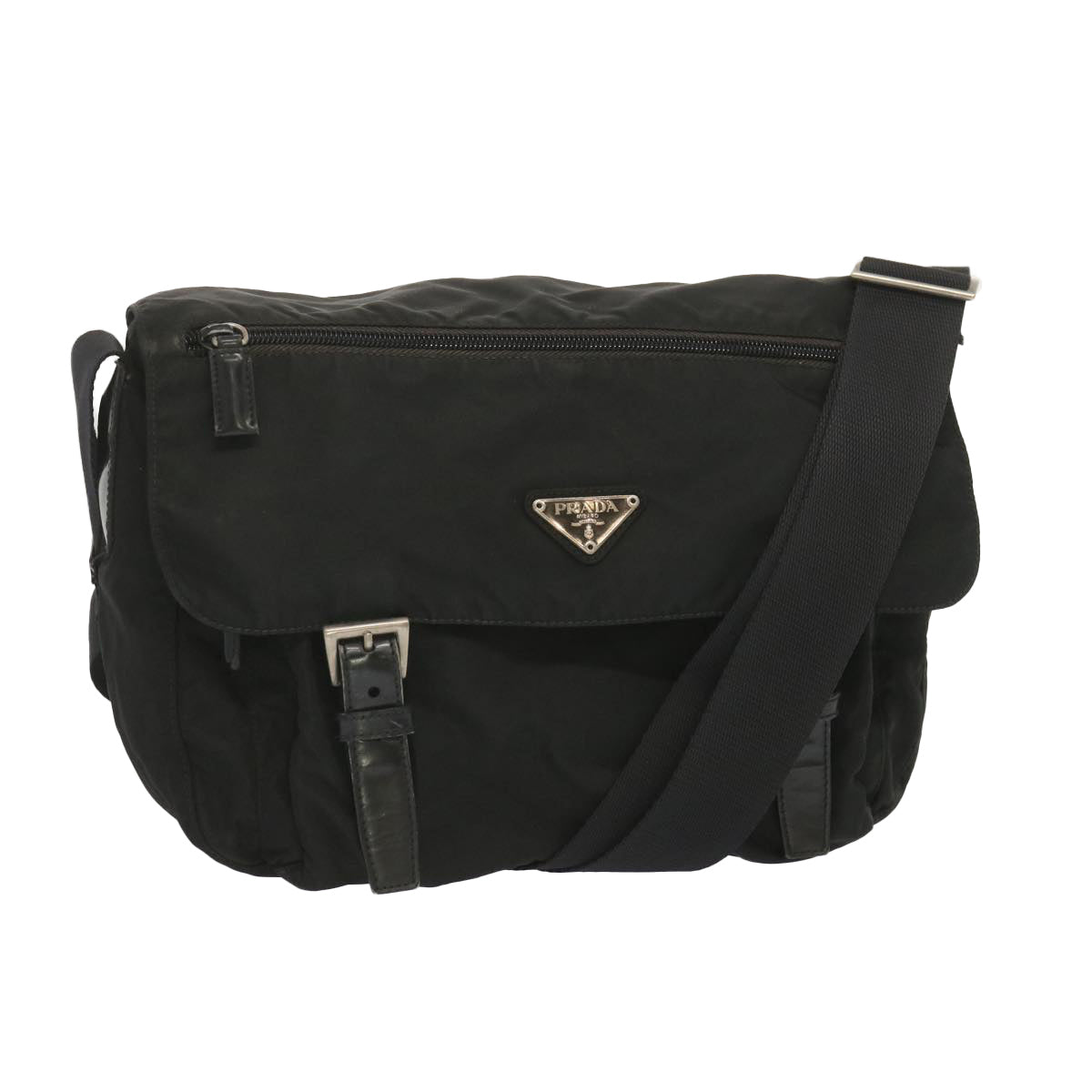 PRADA Shoulder Bag Nylon Black  yk11097