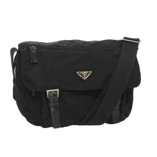 PRADA Shoulder Bag Nylon Black  yk11097