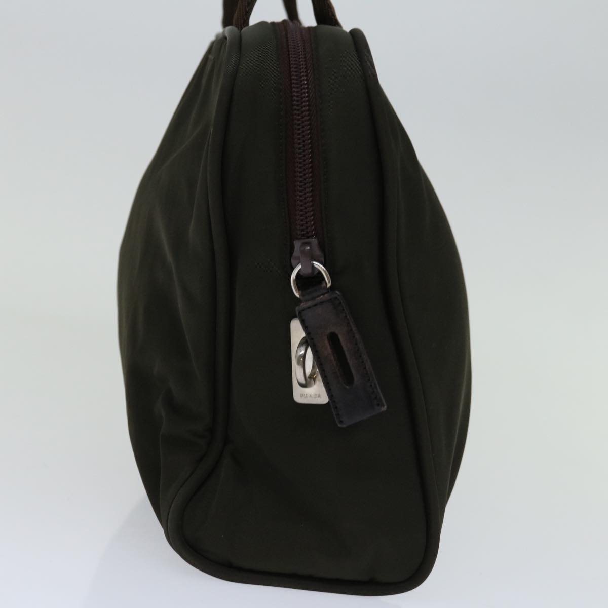 PRADA Hand Bag Nylon Brown  yk11116