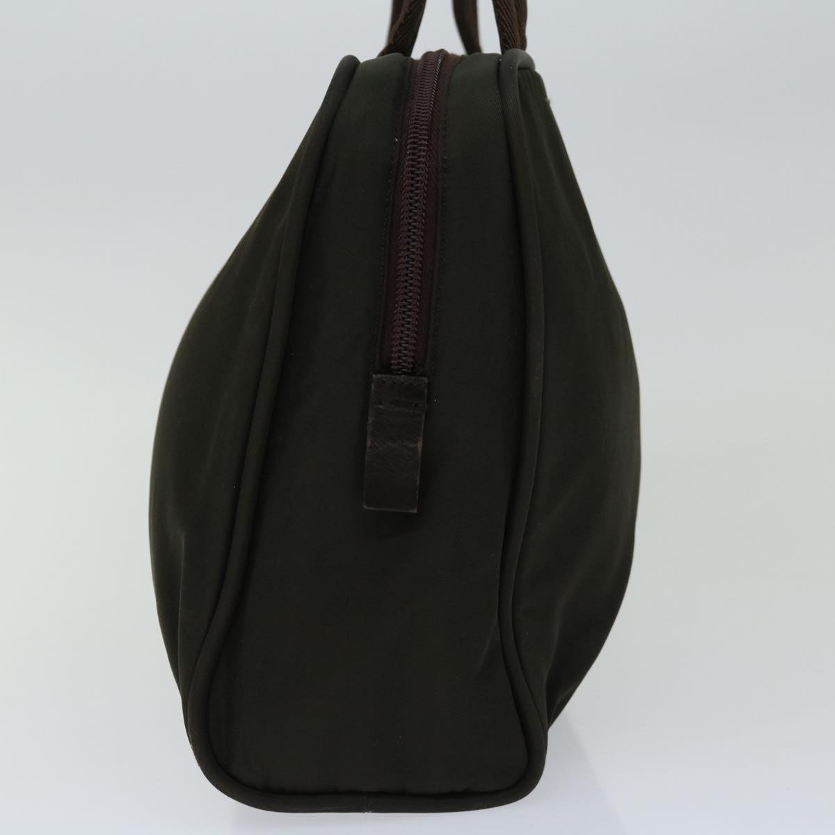 PRADA Hand Bag Nylon Brown  yk11116