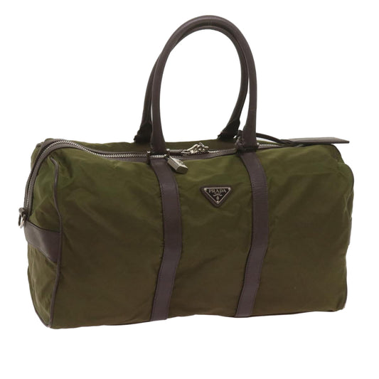 PRADA Boston Bag Nylon Khaki  yk11252