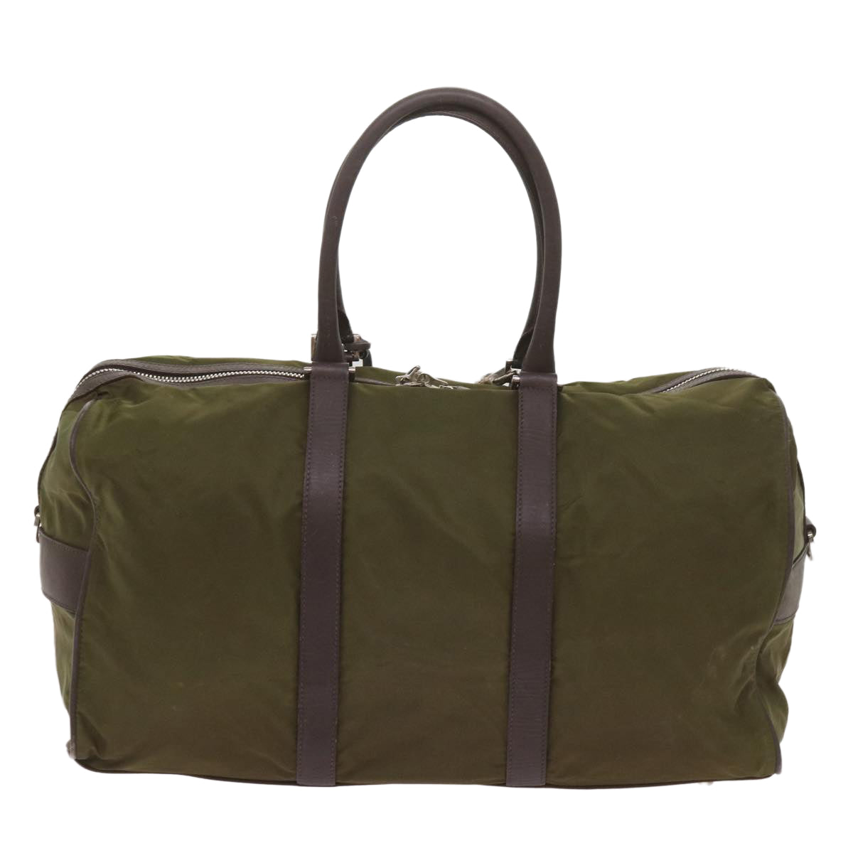 PRADA Boston Bag Nylon Khaki  yk11252