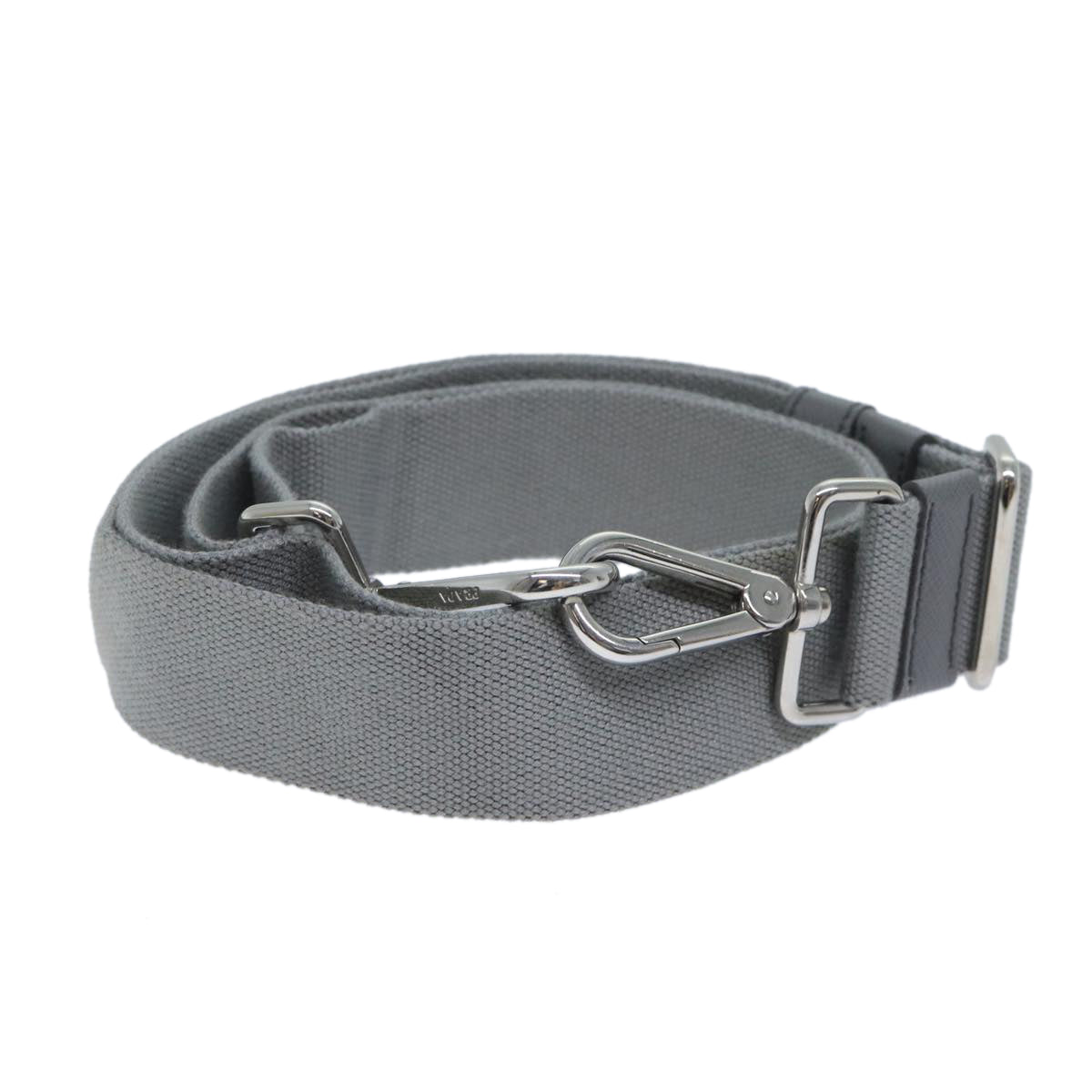 PRADA Adjustable Canapa Shoulder Strap Canvas 23.6""-42.9"" Gray yk11507