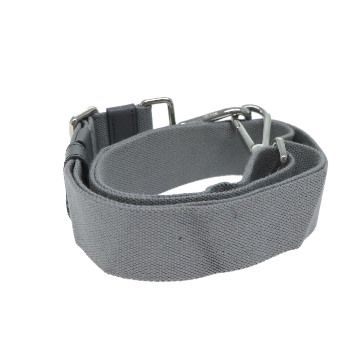 PRADA Adjustable Canapa Shoulder Strap Canvas 23.6""-42.9"" Gray yk11507