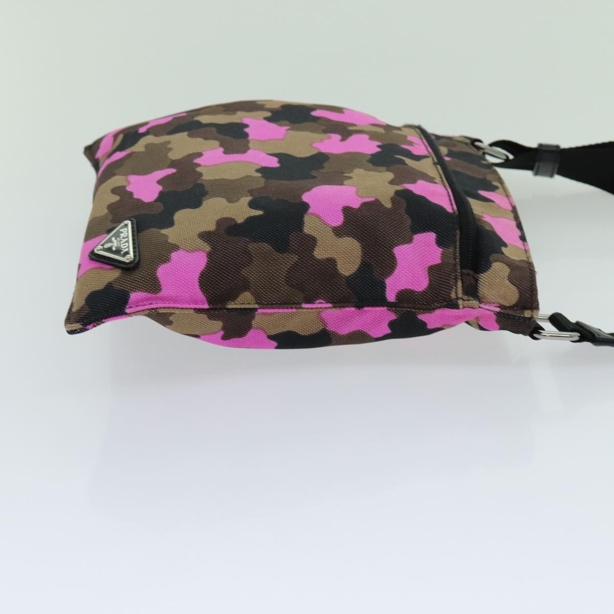 PRADA Camouflage Shoulder Bag Nylon Pink VA0886 yk11624