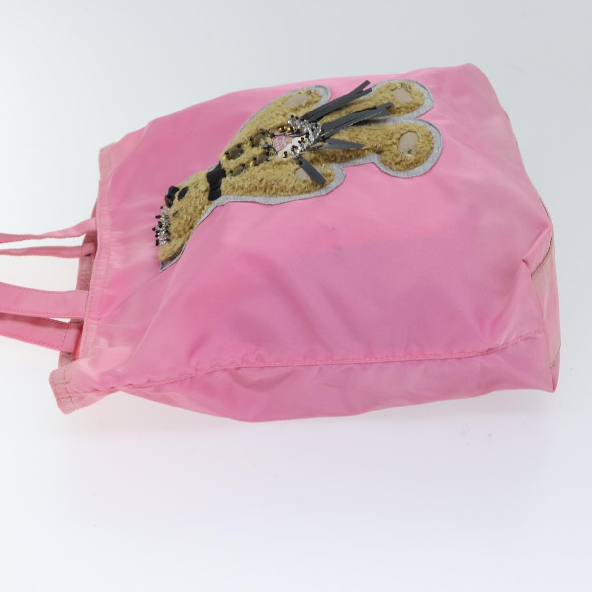 PRADA Hand Bag Nylon Pink yk11651