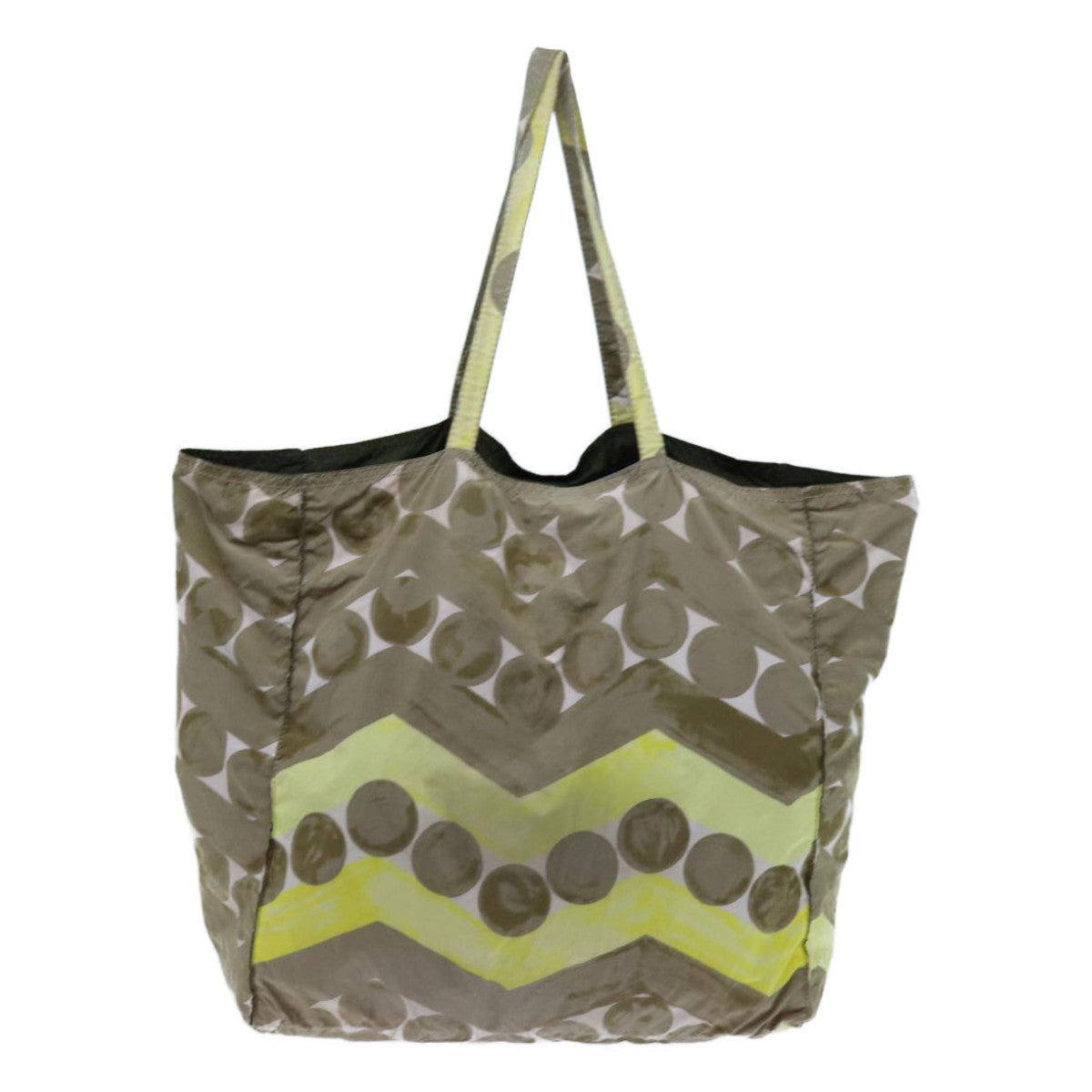 PRADA Tote Bag Nylon Beige yk11926