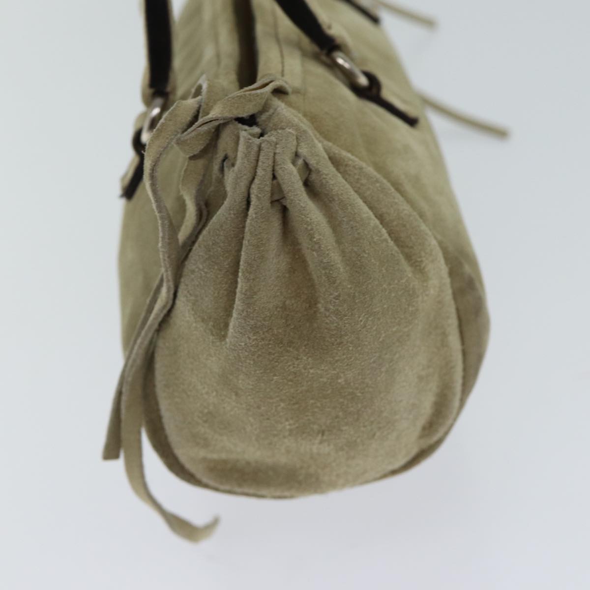 PRADA Mini Hand Bag Suede Beige yk11936