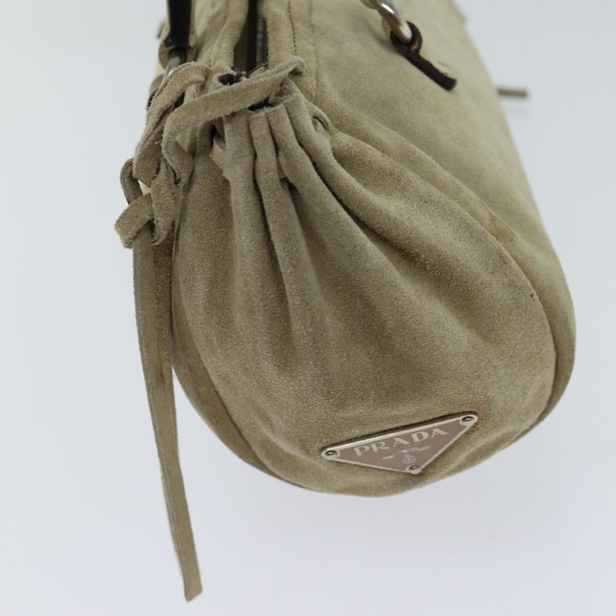 PRADA Mini Hand Bag Suede Beige yk11936
