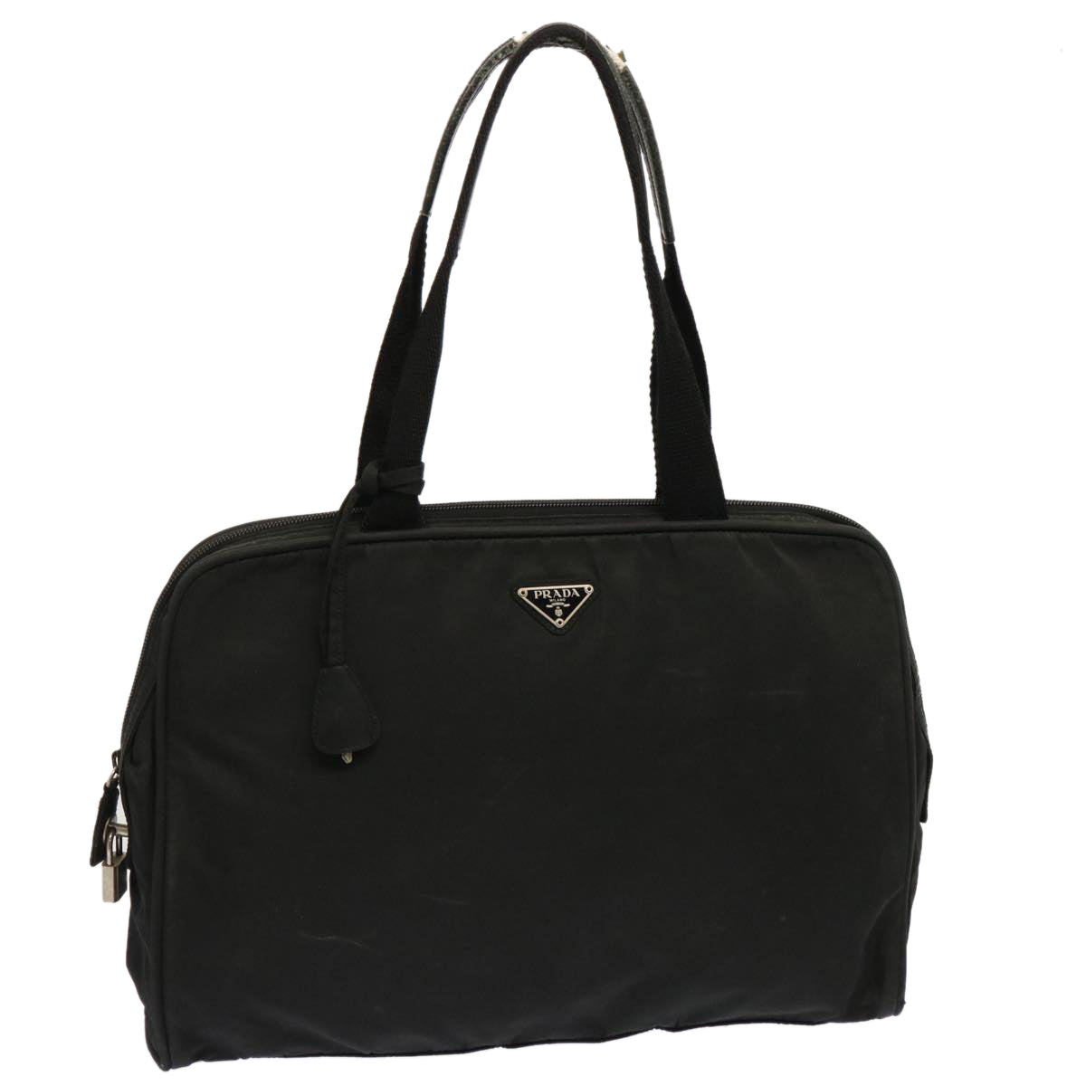 PRADA Hand Bag Nylon Black yk11943