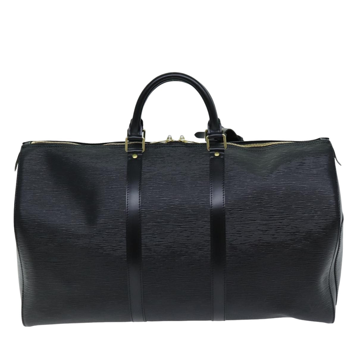LOUIS VUITTON Epi Keepall 50 Boston Bag Black M42962 LV yk12009