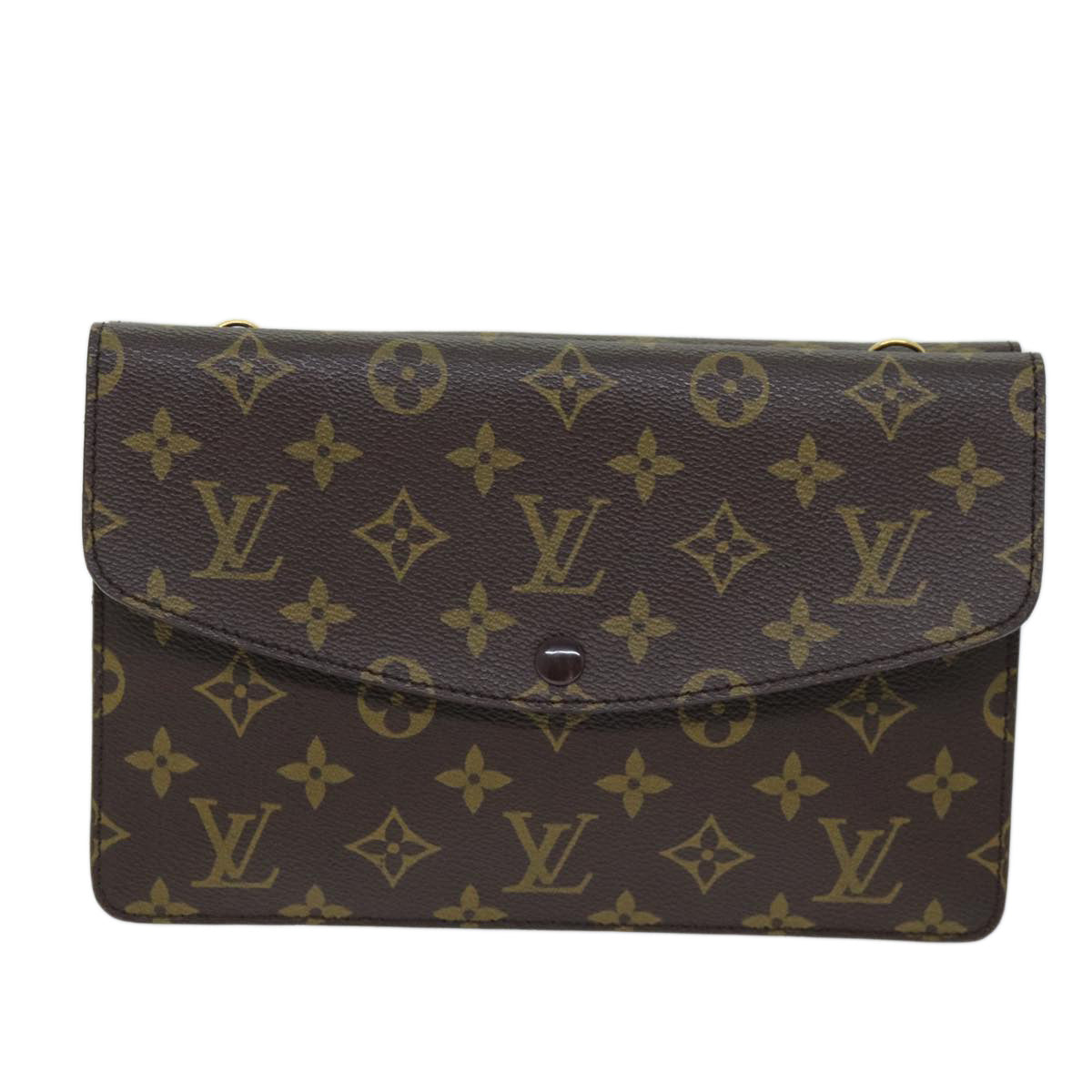 LOUIS VUITTON Monogram Double Rabat Shoulder Bag M51815 LV yk12453