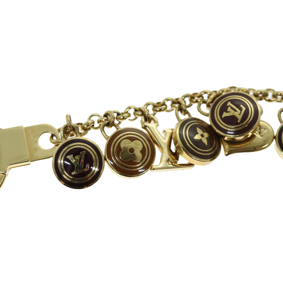 LOUIS VUITTON Monogram Porte Cles Chainne Pastilles Charm M66172 LV yk12595