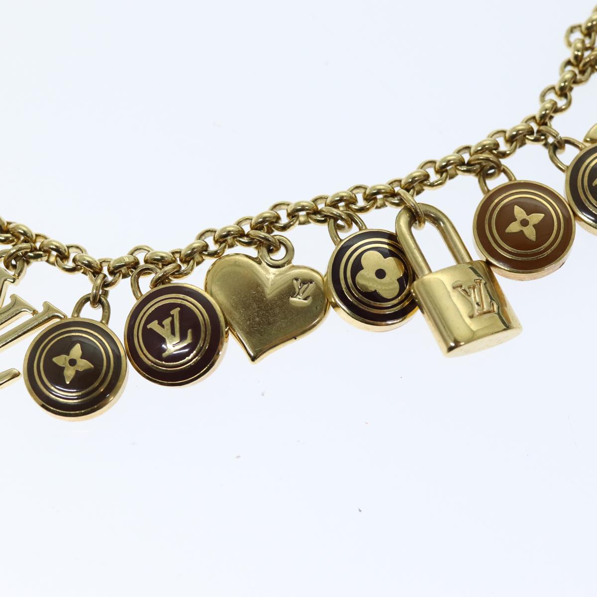 LOUIS VUITTON Monogram Porte Cles Chainne Pastilles Charm M66172 LV yk12595