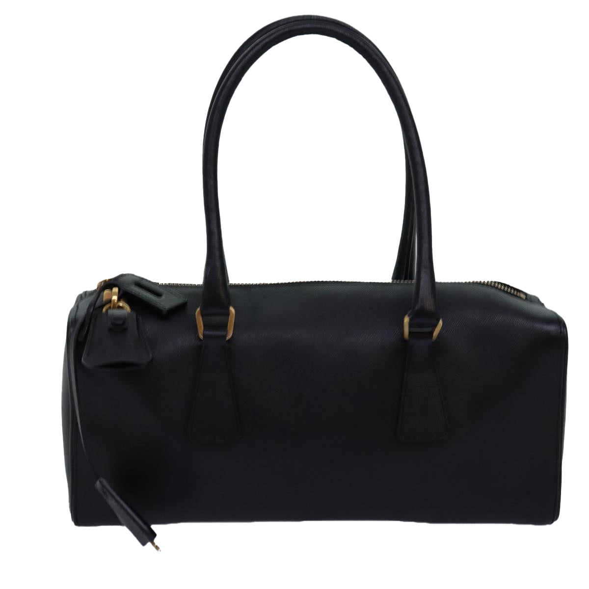 PRADA Hand Bag Safiano leather Black yk12630
