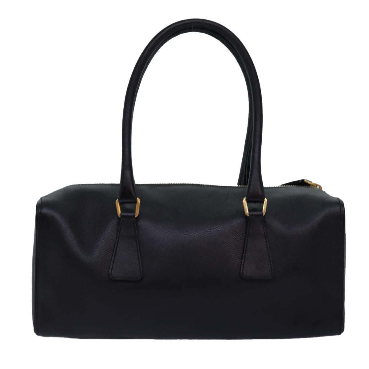 PRADA Hand Bag Safiano leather Black yk12630